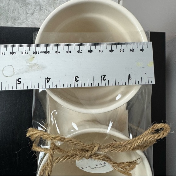 Rae Dunn Planter Set of Three Plant Pots on Tray Cream w/ Easter & Chick Retired - Picture 11 of 13